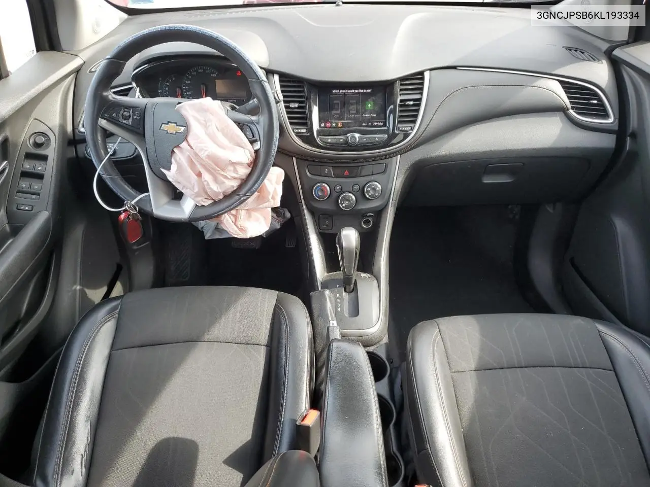 2019 Chevrolet Trax 1Lt VIN: 3GNCJPSB6KL193334 Lot: 62558095