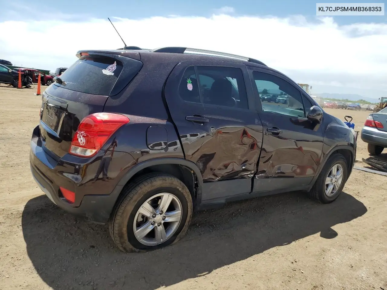 2021 Chevrolet Trax 1Lt VIN: KL7CJPSM4MB368353 Lot: 56468075