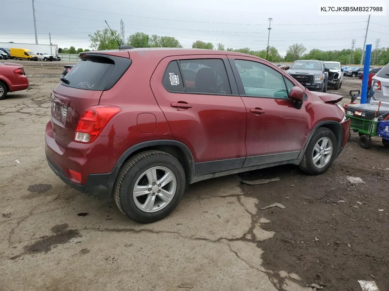 2021 Chevrolet Trax Ls VIN: KL7CJKSB5MB327988 Lot: 56778645