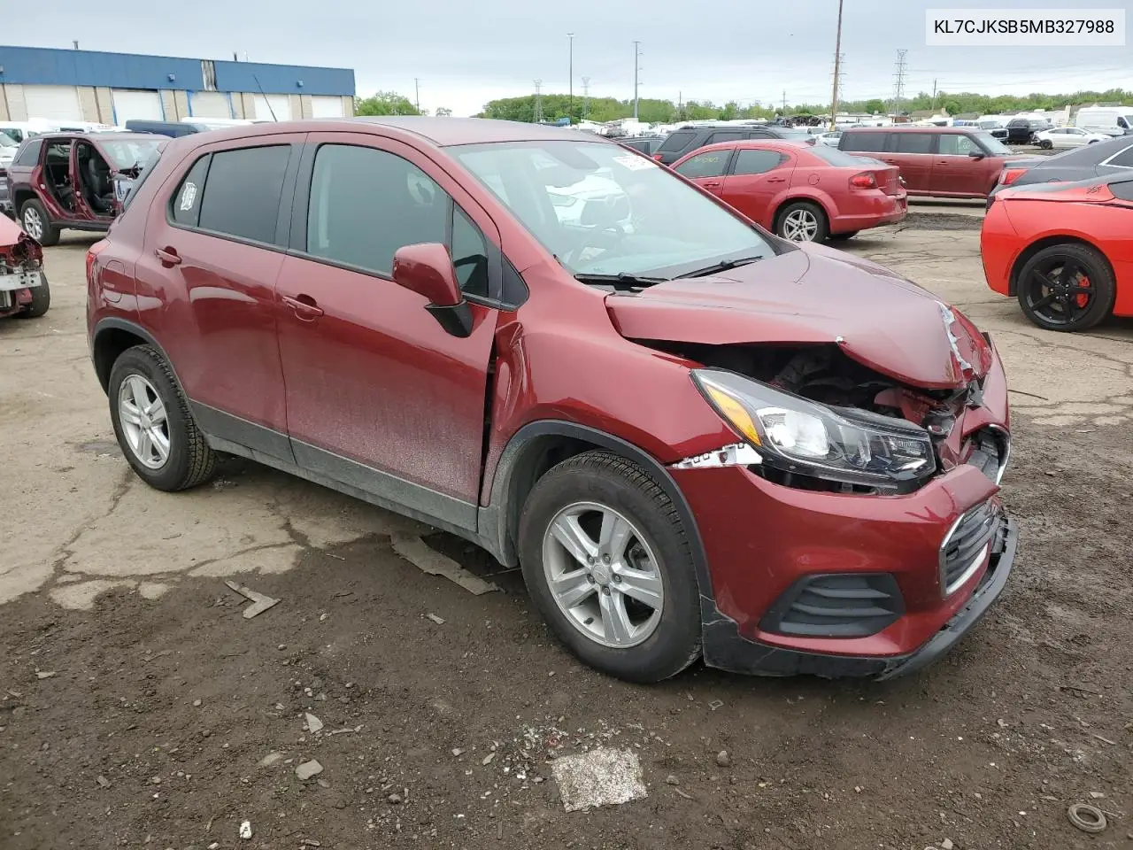 2021 Chevrolet Trax Ls VIN: KL7CJKSB5MB327988 Lot: 56778645