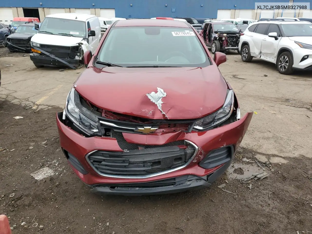 2021 Chevrolet Trax Ls VIN: KL7CJKSB5MB327988 Lot: 56778645