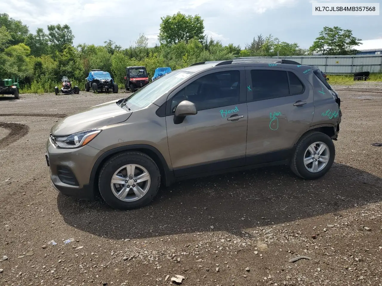 2021 Chevrolet Trax 1Lt VIN: KL7CJLSB4MB357568 Lot: 61654405
