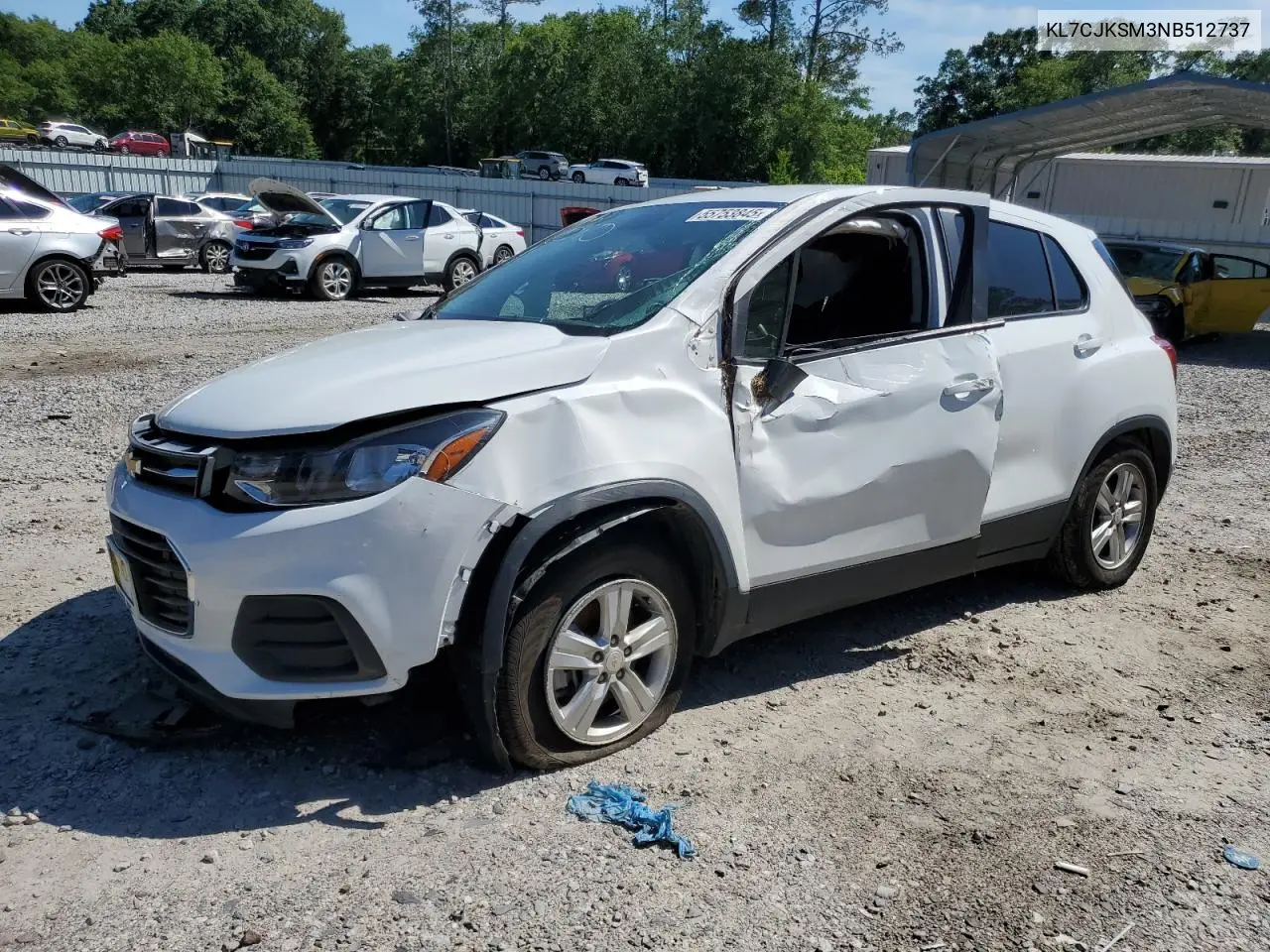 2022 Chevrolet Trax Ls VIN: KL7CJKSM3NB512737 Lot: 55753845