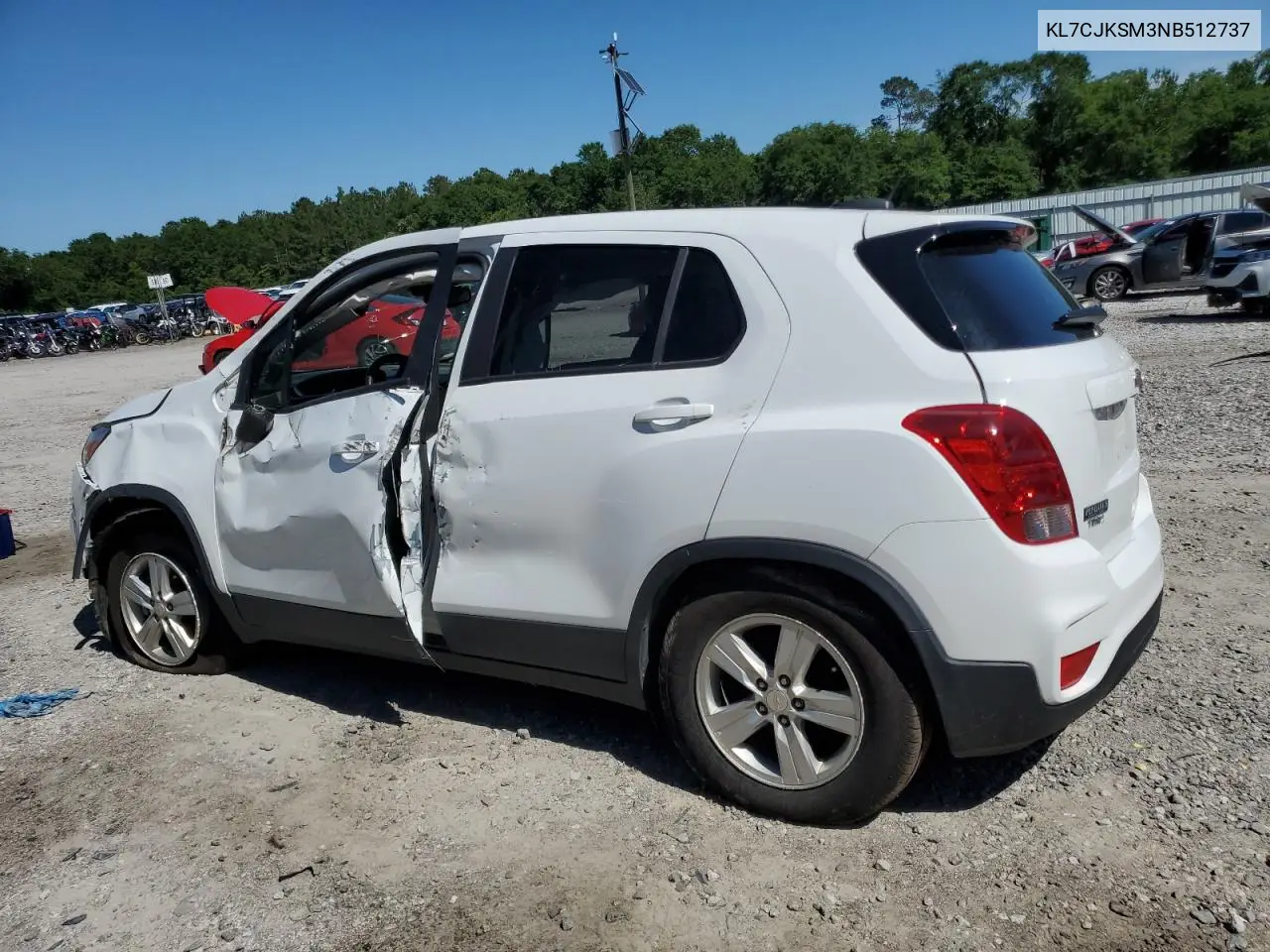 2022 Chevrolet Trax Ls VIN: KL7CJKSM3NB512737 Lot: 55753845