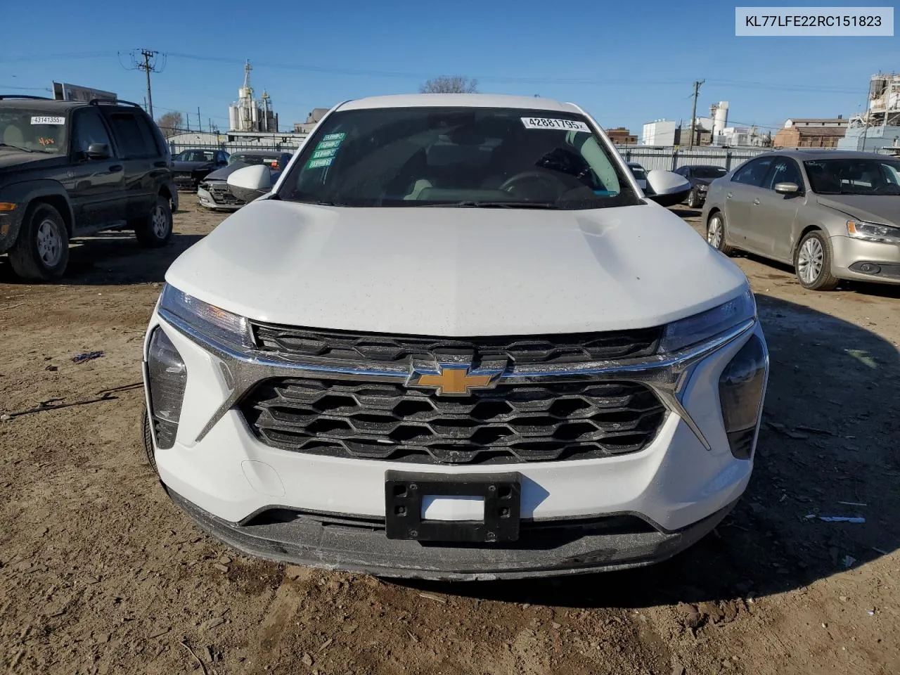 2024 Chevrolet Trax Ls VIN: KL77LFE22RC151823 Lot: 42881795