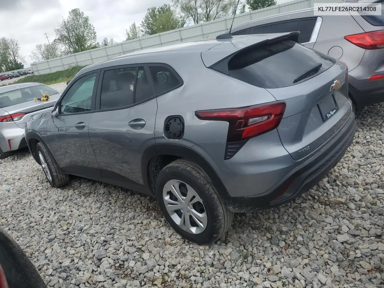 2024 Chevrolet Trax Ls VIN: KL77LFE26RC214308 Lot: 54824505