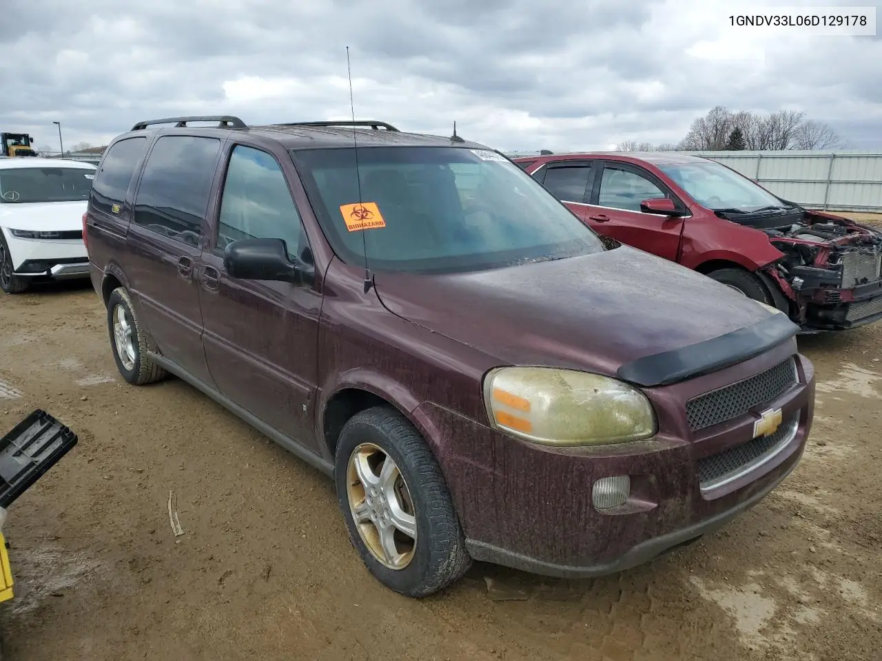 2005 Chevrolet Uplander Lt VIN: 1GNDV33L06D129178 Lot: 46844075