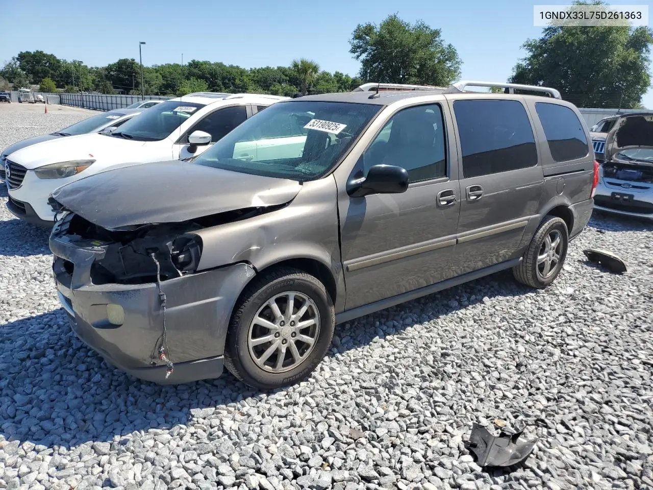 2005 Chevrolet Uplander Lt VIN: 1GNDX33L75D261363 Lot: 53190925
