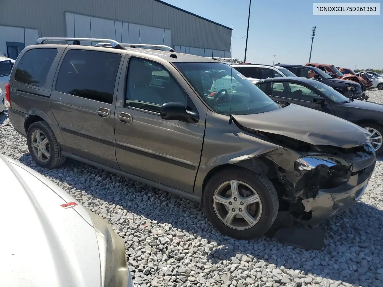 2005 Chevrolet Uplander Lt VIN: 1GNDX33L75D261363 Lot: 53190925