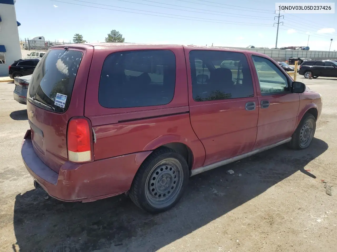2005 Chevrolet Uplander VIN: 1GNDV03L05D237426 Lot: 55152115