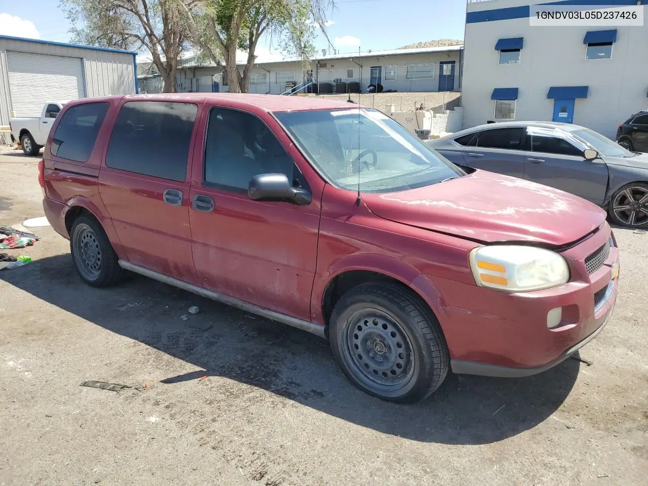 2005 Chevrolet Uplander VIN: 1GNDV03L05D237426 Lot: 55152115