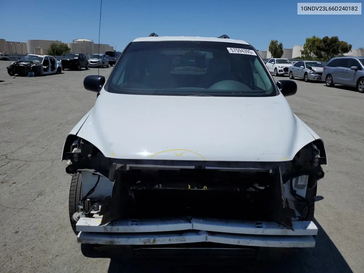2006 Chevrolet Uplander Ls VIN: 1GNDV23L66D240182 Lot: 57594395