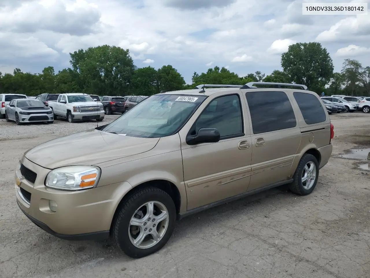 2006 Chevrolet Uplander Lt VIN: 1GNDV33L36D180142 Lot: 58047965