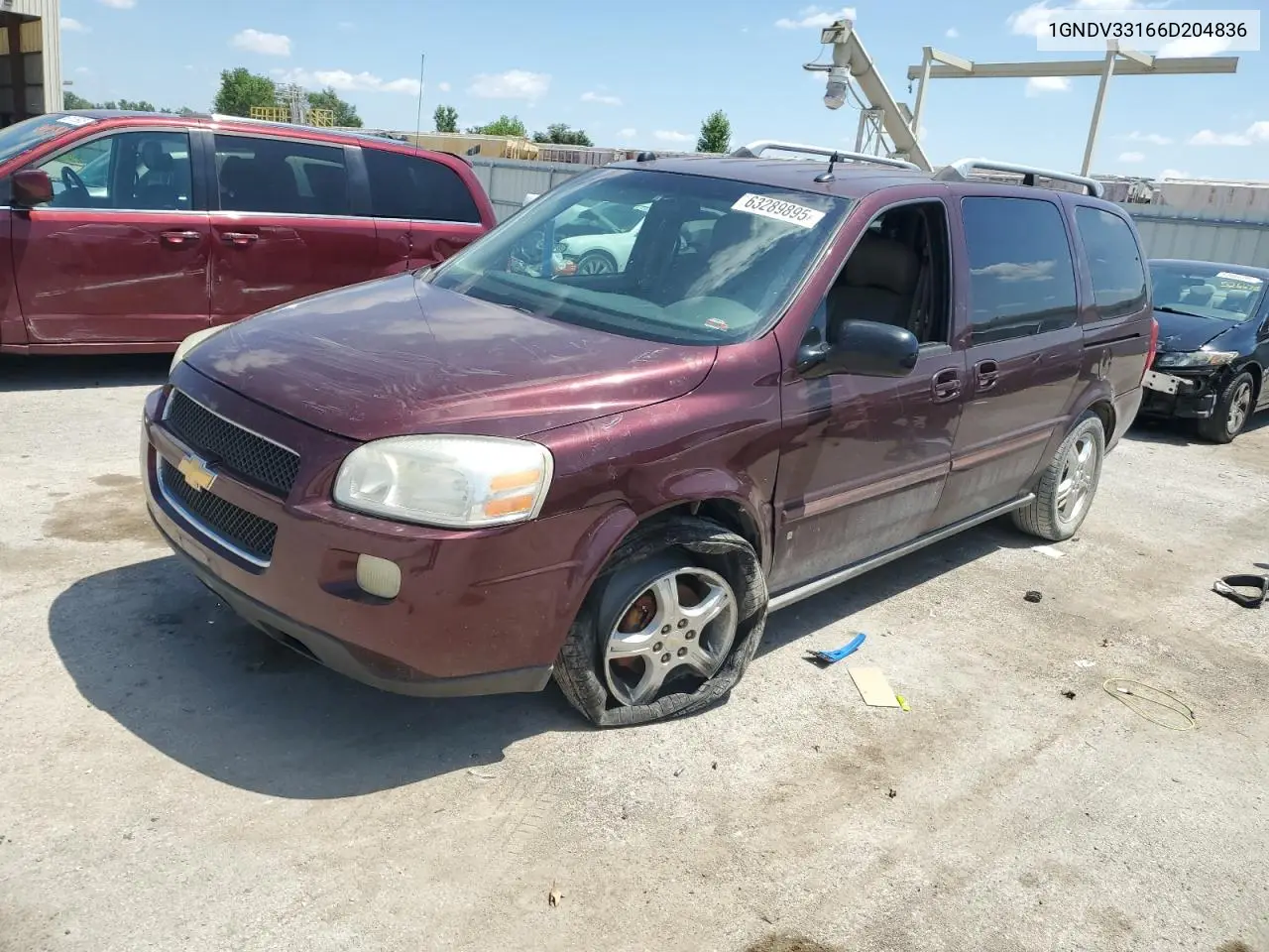 2006 Chevrolet Uplander Lt VIN: 1GNDV33166D204836 Lot: 63289895