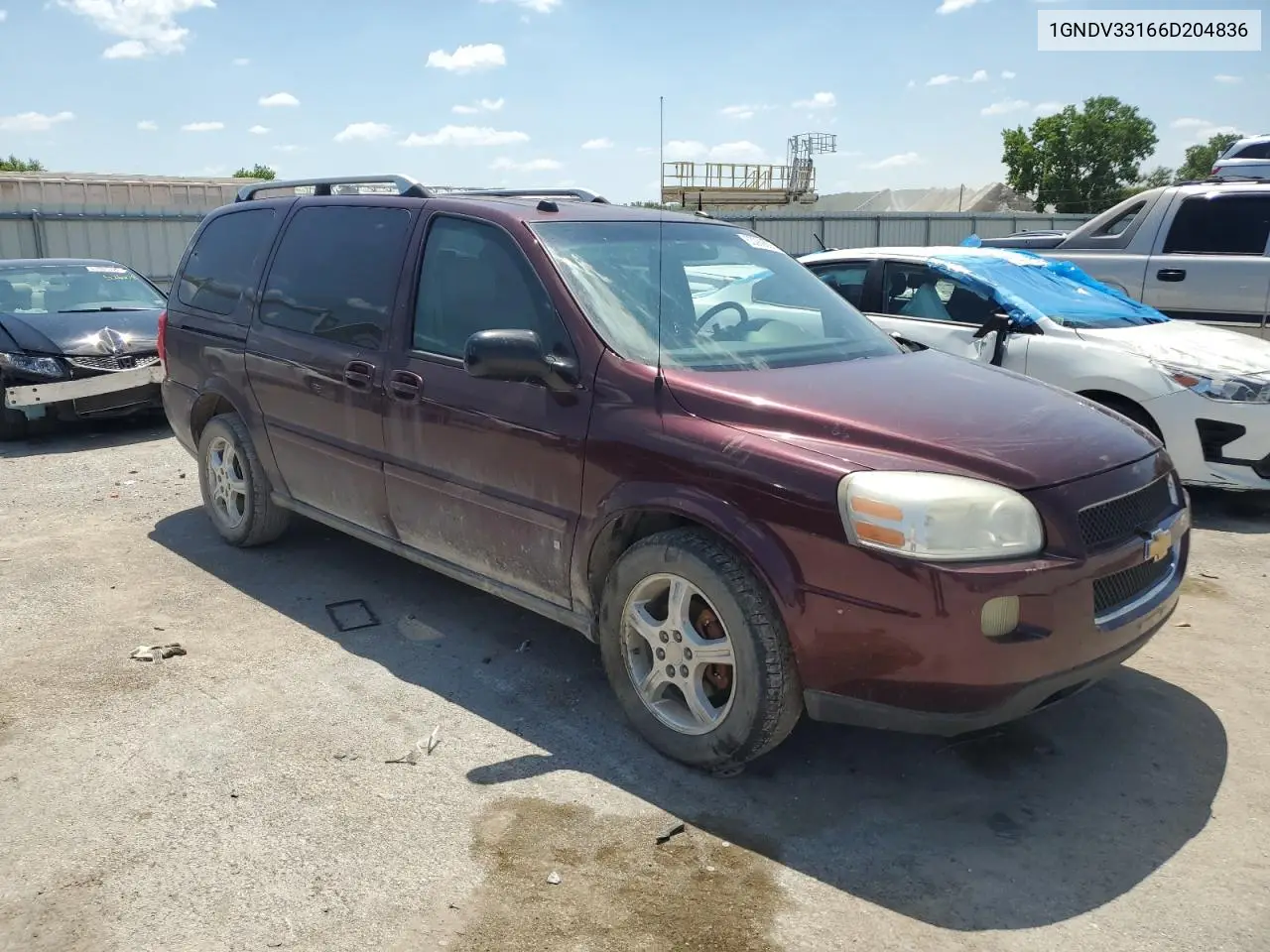2006 Chevrolet Uplander Lt VIN: 1GNDV33166D204836 Lot: 63289895