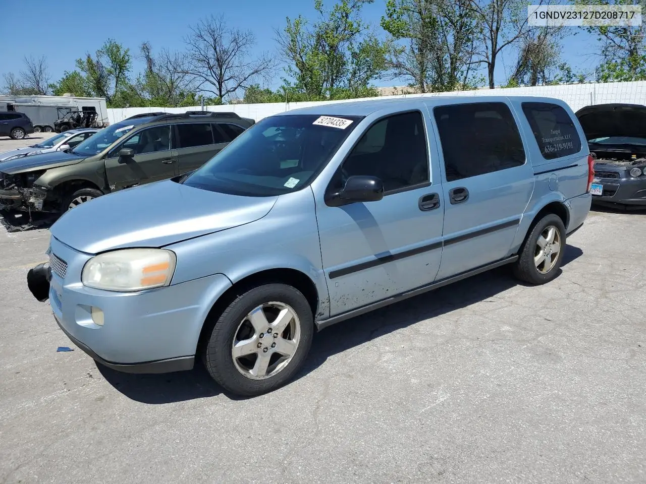 2007 Chevrolet Uplander Ls VIN: 1GNDV23127D208717 Lot: 52704335