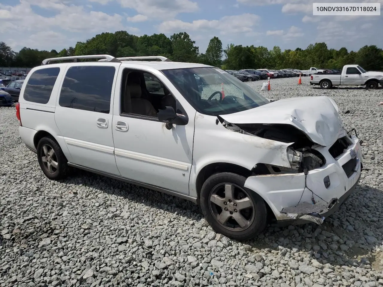 2007 Chevrolet Uplander Lt VIN: 1GNDV33167D118024 Lot: 54846805