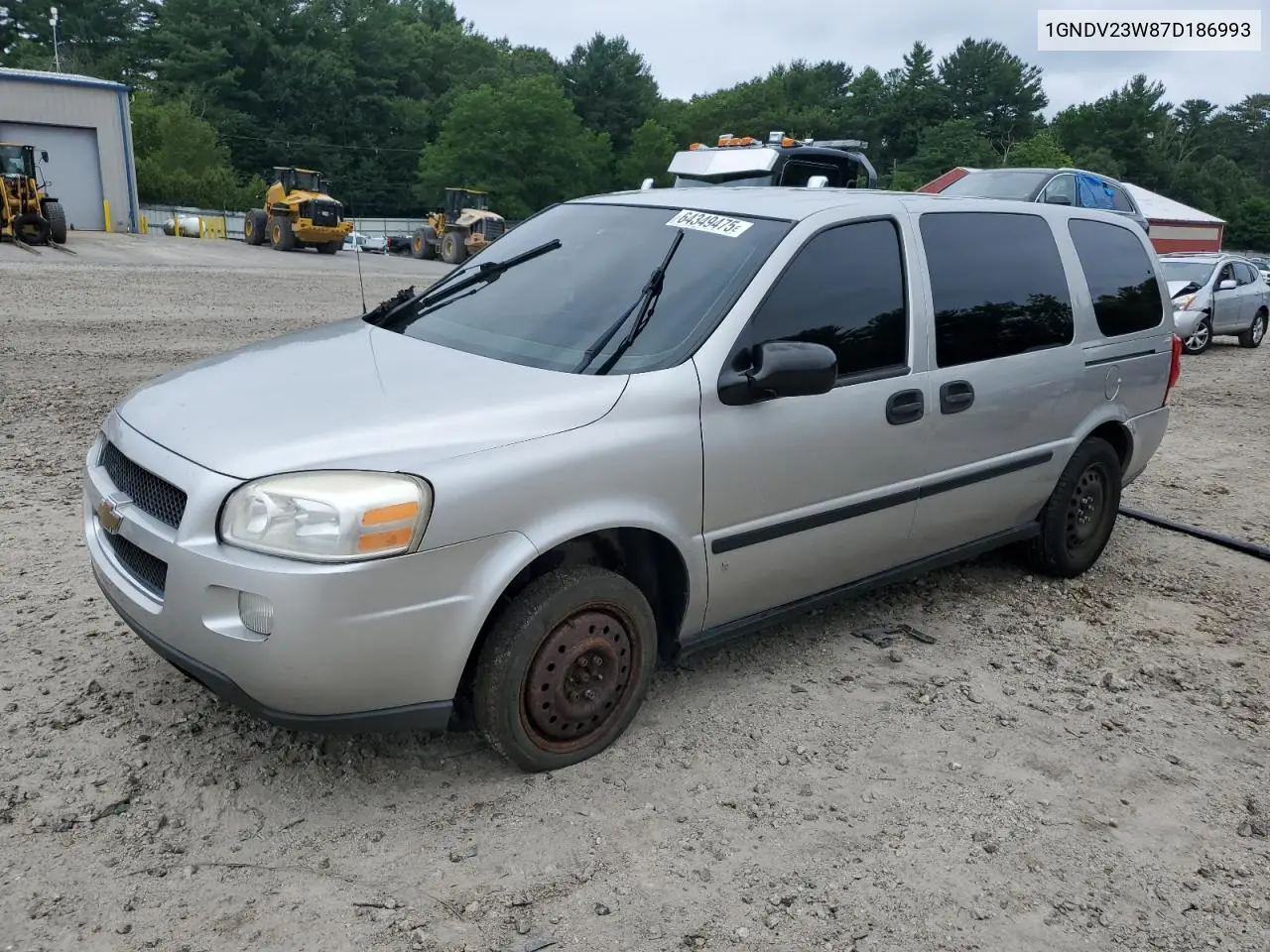 2007 Chevrolet Uplander Ls VIN: 1GNDV23W87D186993 Lot: 64349475
