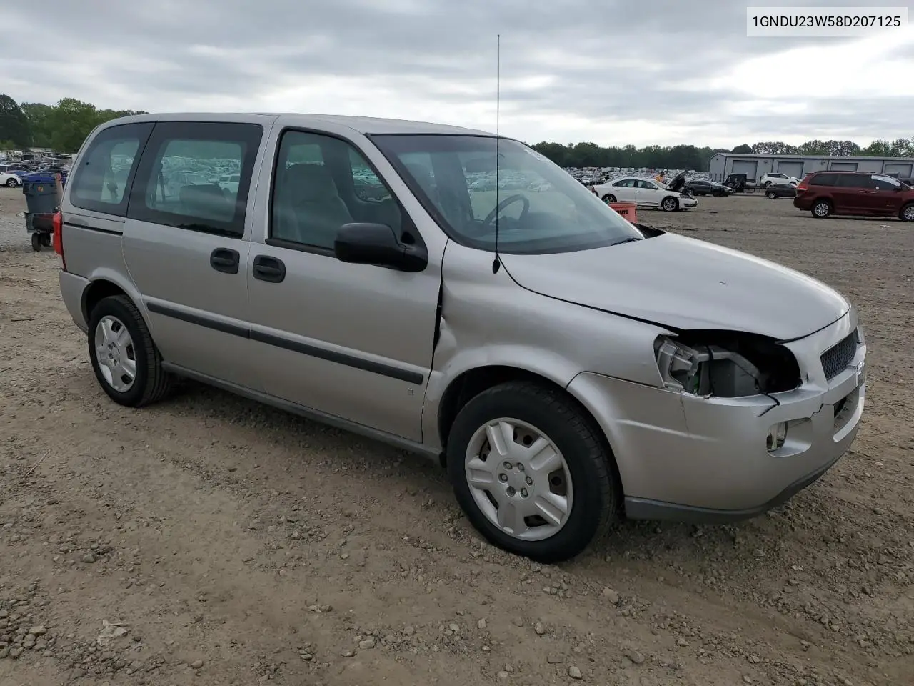 2008 Chevrolet Uplander Ls VIN: 1GNDU23W58D207125 Lot: 52965595