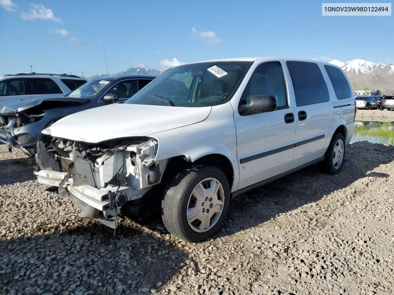 2008 Chevrolet Uplander Ls VIN: 1GNDV23W98D122494 Lot: 53746905