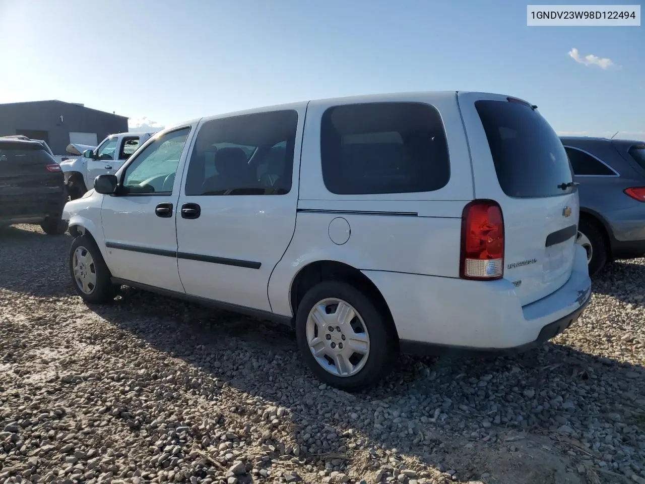 2008 Chevrolet Uplander Ls VIN: 1GNDV23W98D122494 Lot: 53746905