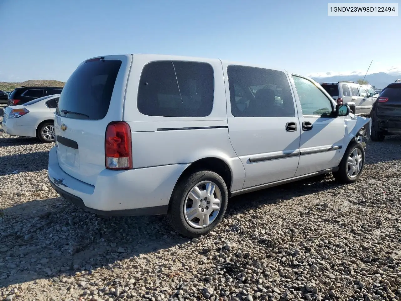 2008 Chevrolet Uplander Ls VIN: 1GNDV23W98D122494 Lot: 53746905