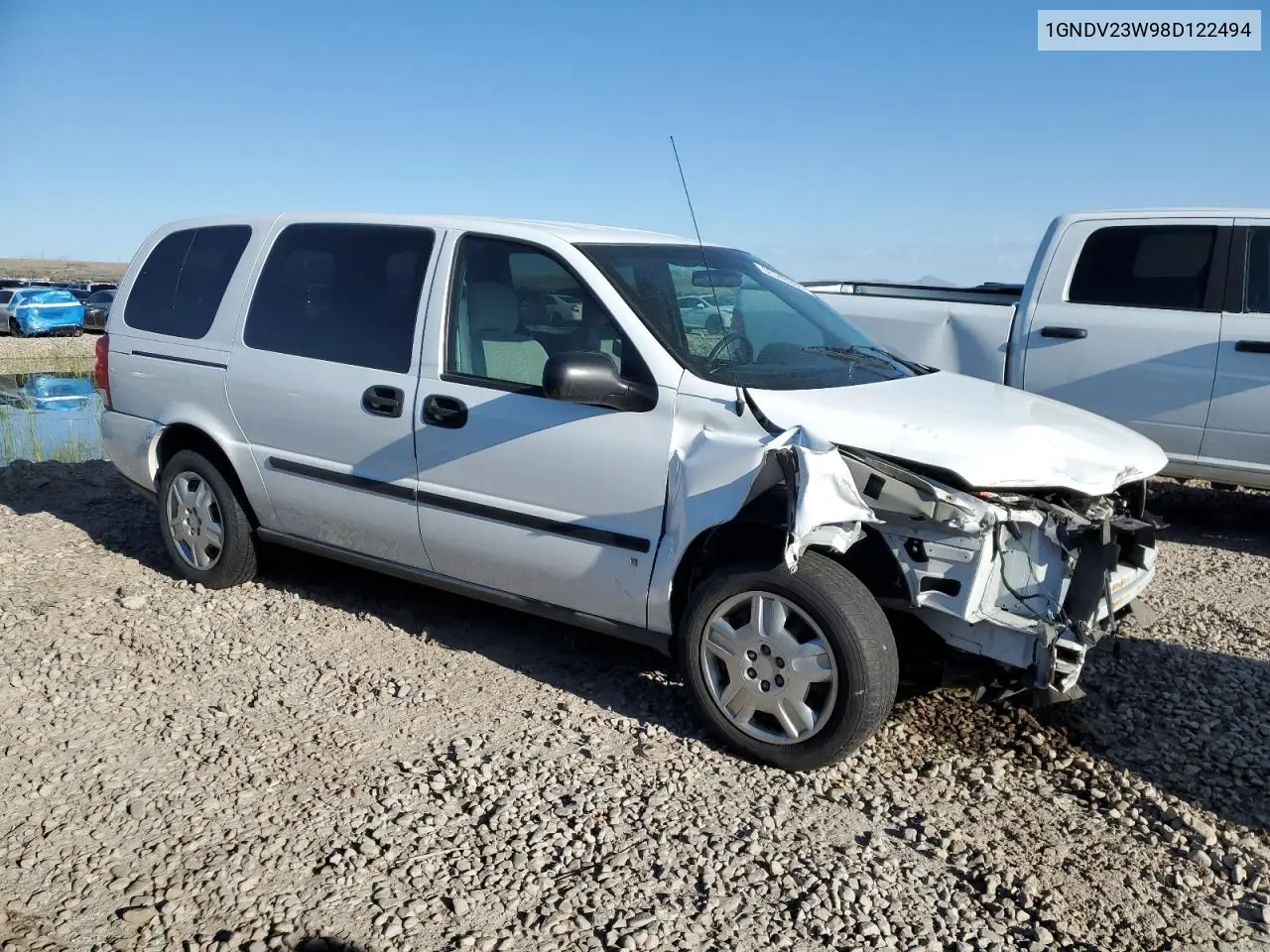 2008 Chevrolet Uplander Ls VIN: 1GNDV23W98D122494 Lot: 53746905