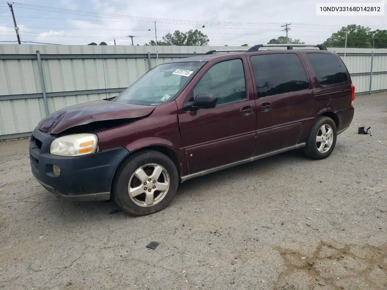 2008 Chevrolet Uplander Lt VIN: 1GNDV33168D142812 Lot: 53757715