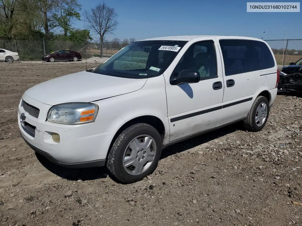 2008 Chevrolet Uplander Ls VIN: 1GNDU23168D102744 Lot: 54418905