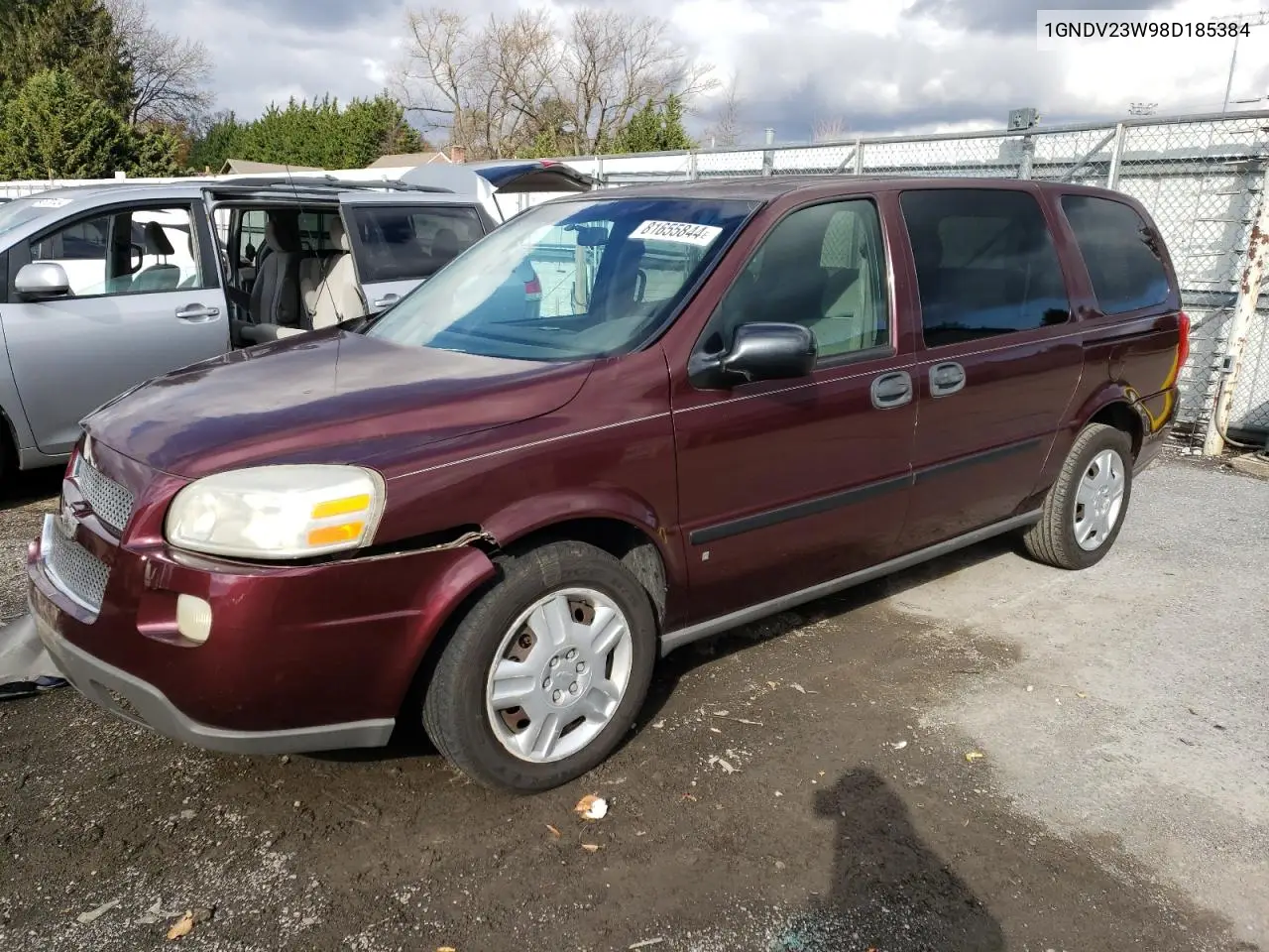 2008 Chevrolet Uplander Ls VIN: 1GNDV23W98D185384 Lot: 55041815