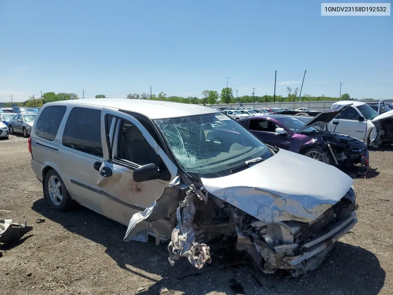 2008 Chevrolet Uplander Ls VIN: 1GNDV23158D192532 Lot: 55404335