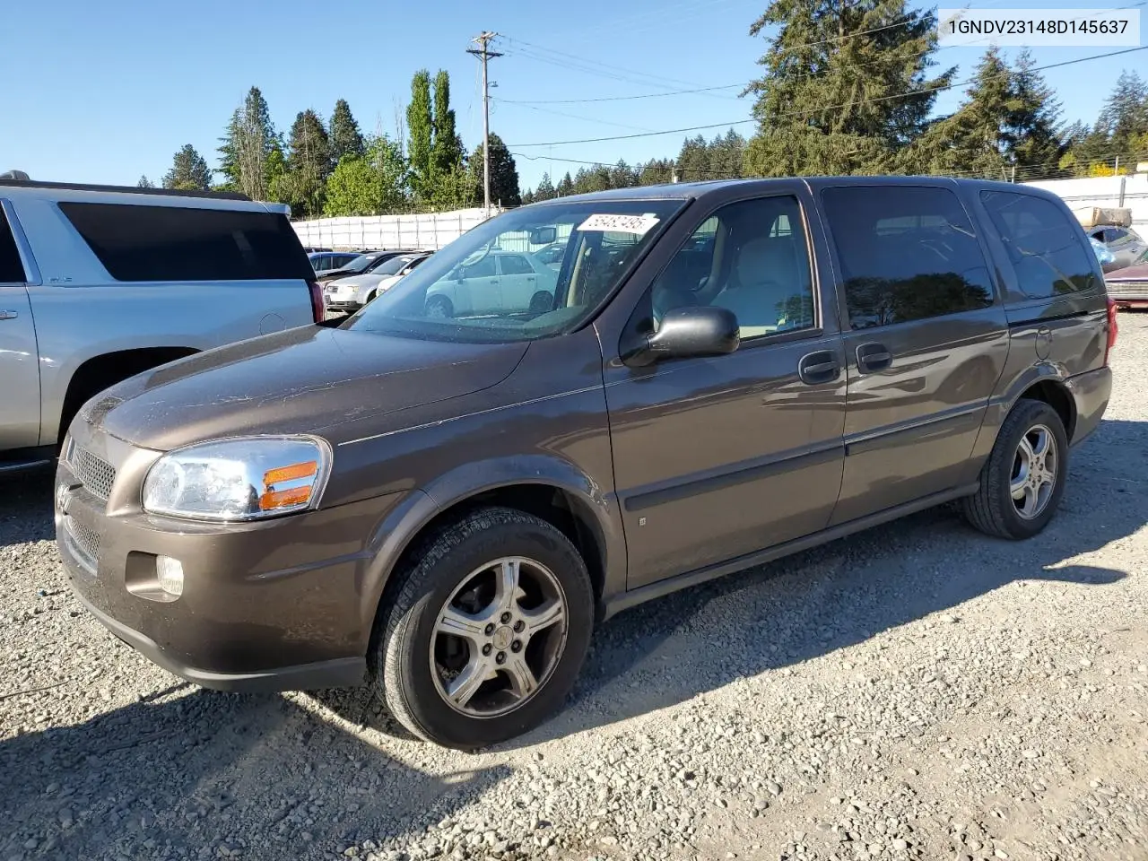 2008 Chevrolet Uplander Ls VIN: 1GNDV23148D145637 Lot: 55482495