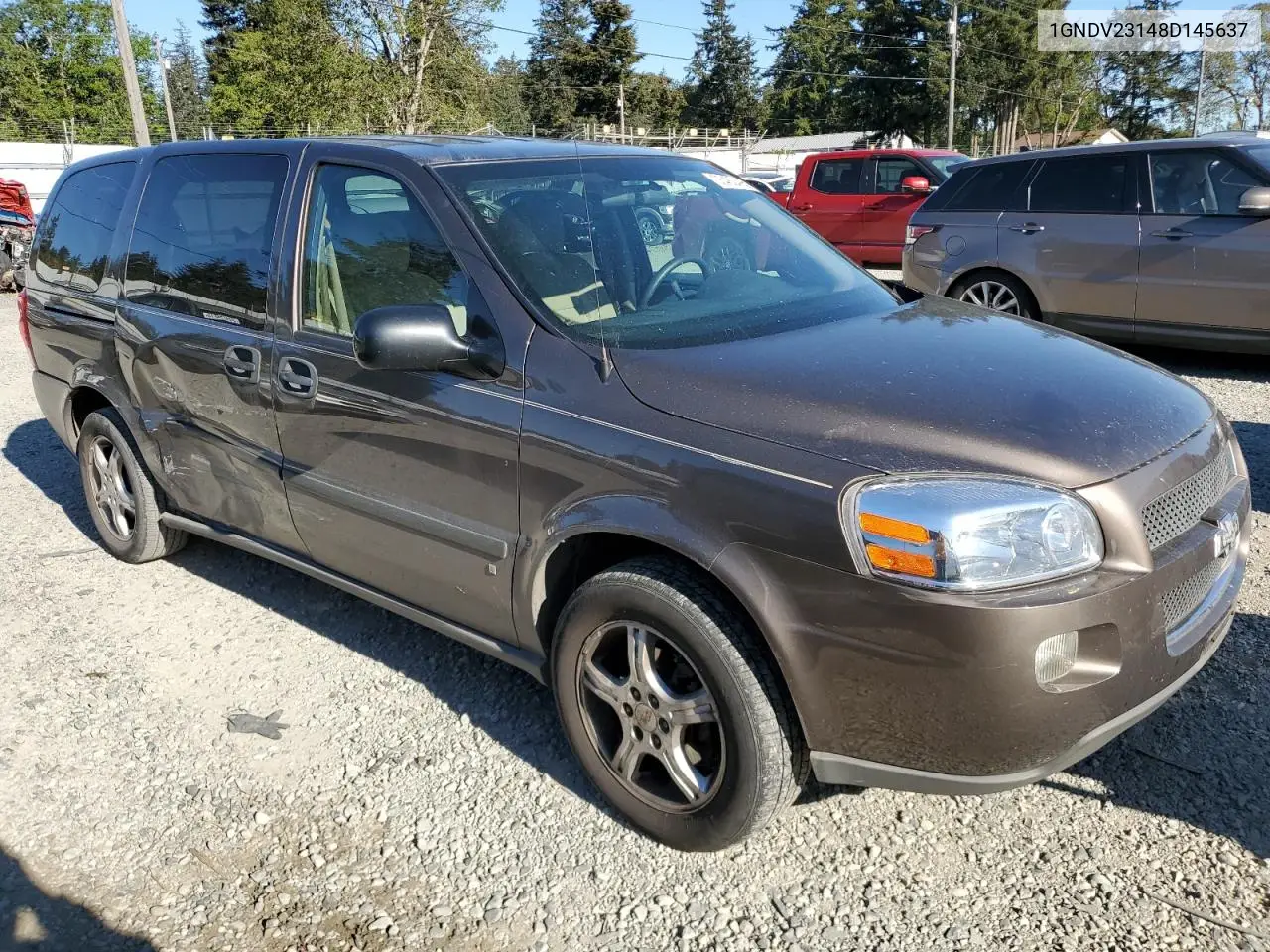 2008 Chevrolet Uplander Ls VIN: 1GNDV23148D145637 Lot: 55482495