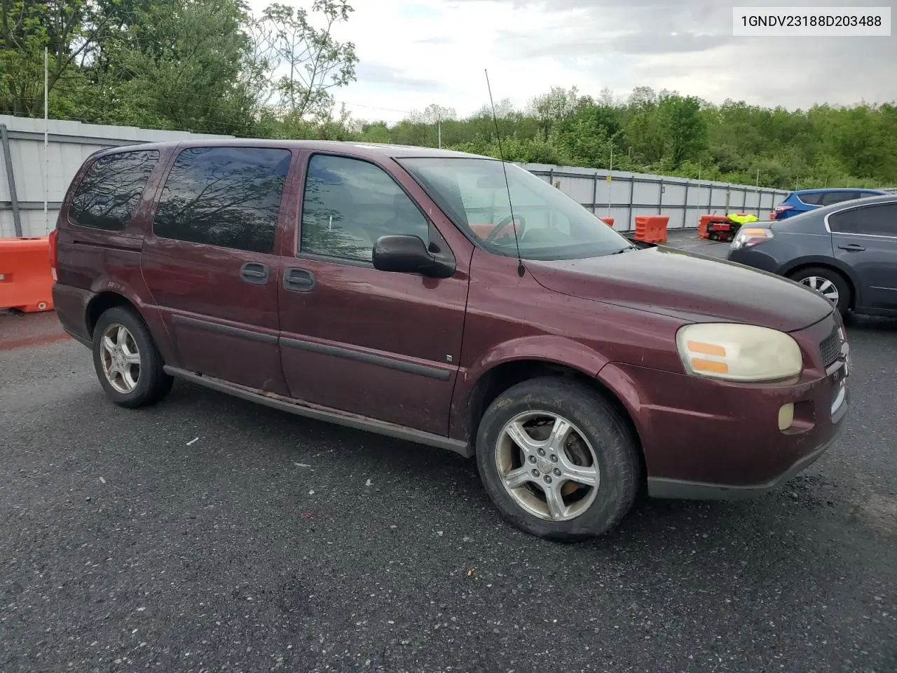 2008 Chevrolet Uplander Ls VIN: 1GNDV23188D203488 Lot: 55956185