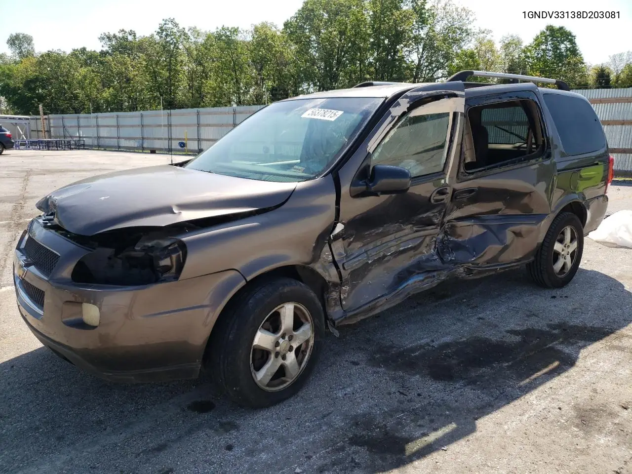 2008 Chevrolet Uplander Lt VIN: 1GNDV33138D203081 Lot: 56378215