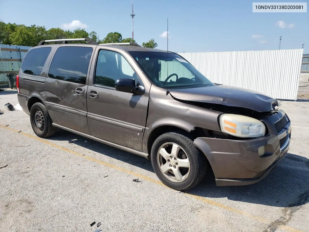 2008 Chevrolet Uplander Lt VIN: 1GNDV33138D203081 Lot: 56378215