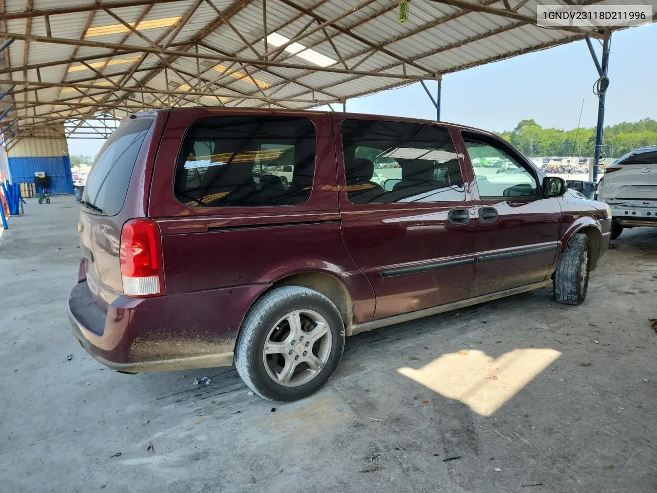 2008 Chevrolet Uplander Ls VIN: 1GNDV23118D211996 Lot: 59531715