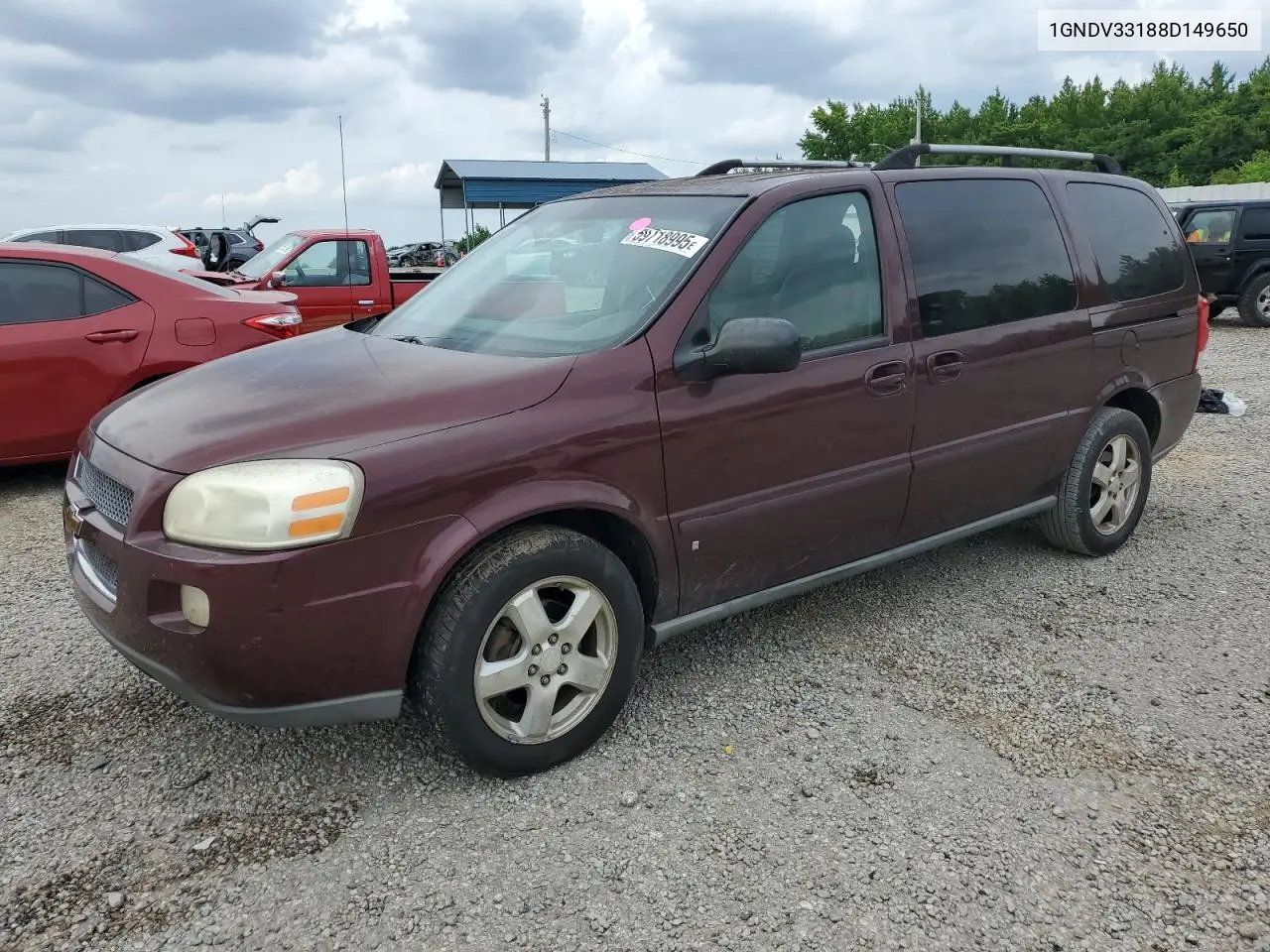 2008 Chevrolet Uplander Lt VIN: 1GNDV33188D149650 Lot: 59718995