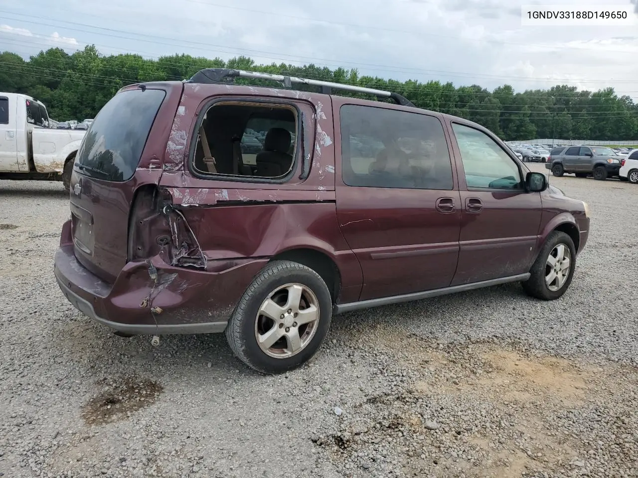 2008 Chevrolet Uplander Lt VIN: 1GNDV33188D149650 Lot: 59718995