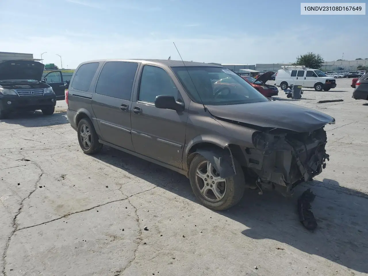 2008 Chevrolet Uplander Ls VIN: 1GNDV23108D167649 Lot: 62268535