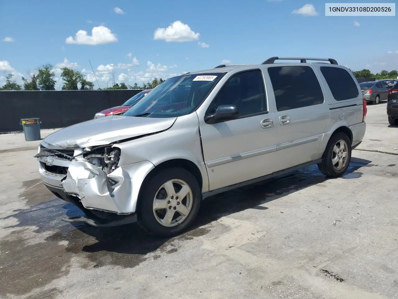 2008 Chevrolet Uplander Lt VIN: 1GNDV33108D200526 Lot: 62293965