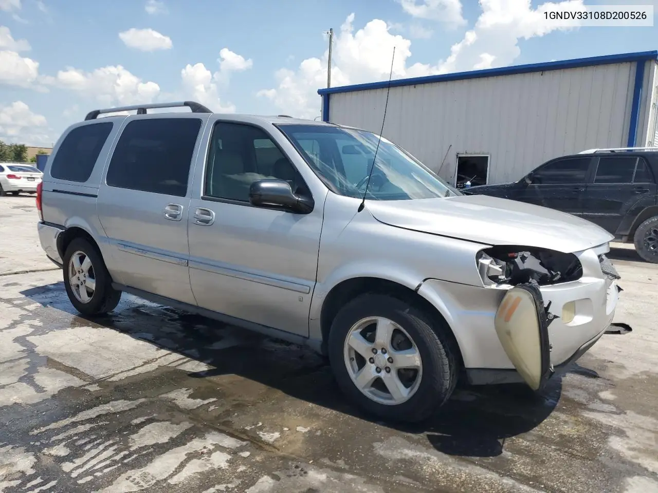 2008 Chevrolet Uplander Lt VIN: 1GNDV33108D200526 Lot: 62293965