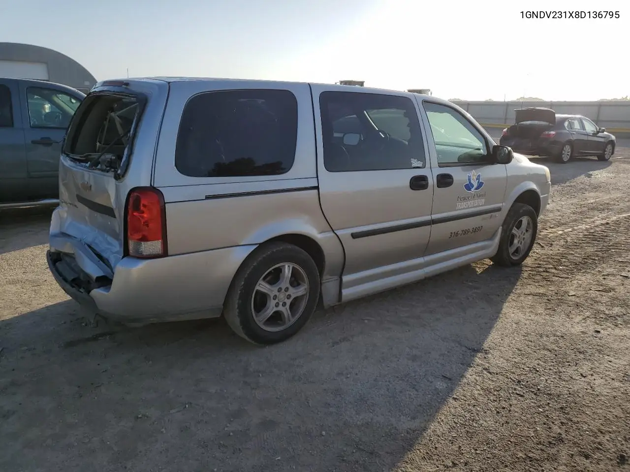 2008 Chevrolet Uplander Ls VIN: 1GNDV231X8D136795 Lot: 63021825