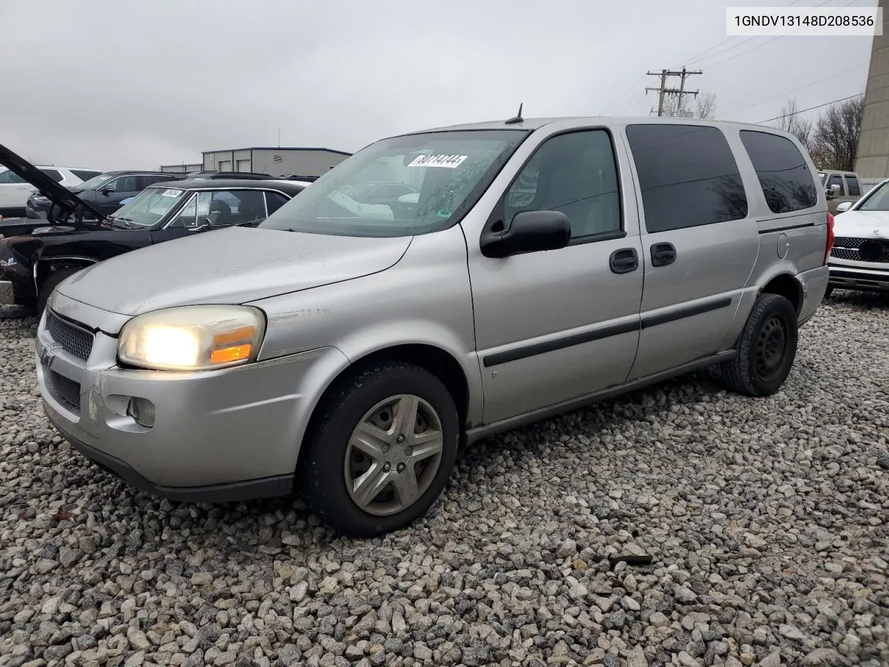 2008 Chevrolet Uplander VIN: 1GNDV13148D208536 Lot: 80714744