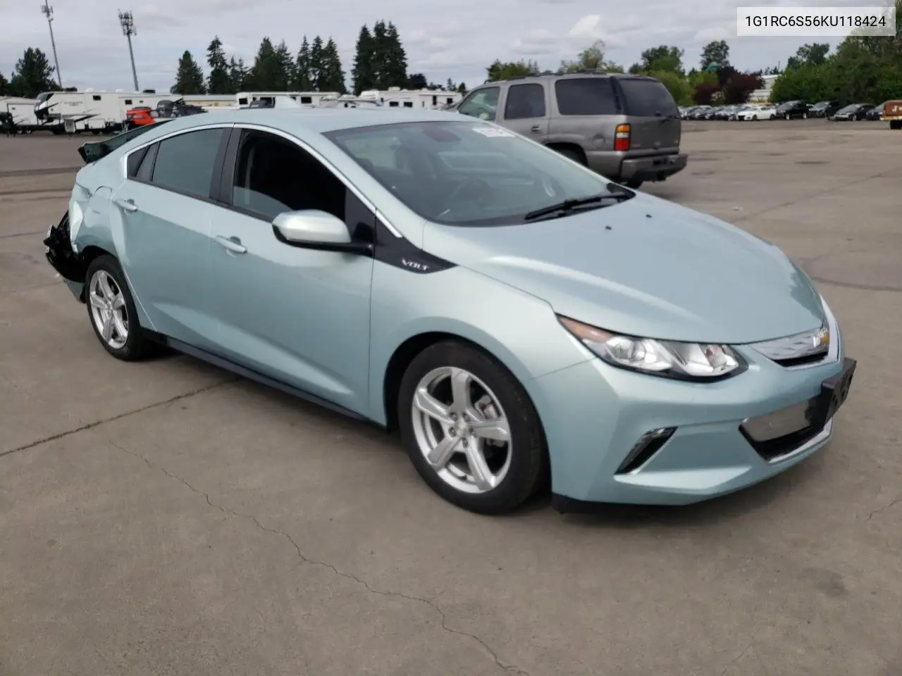2019 Chevrolet Volt Lt VIN: 1G1RC6S56KU118424 Lot: 62611945