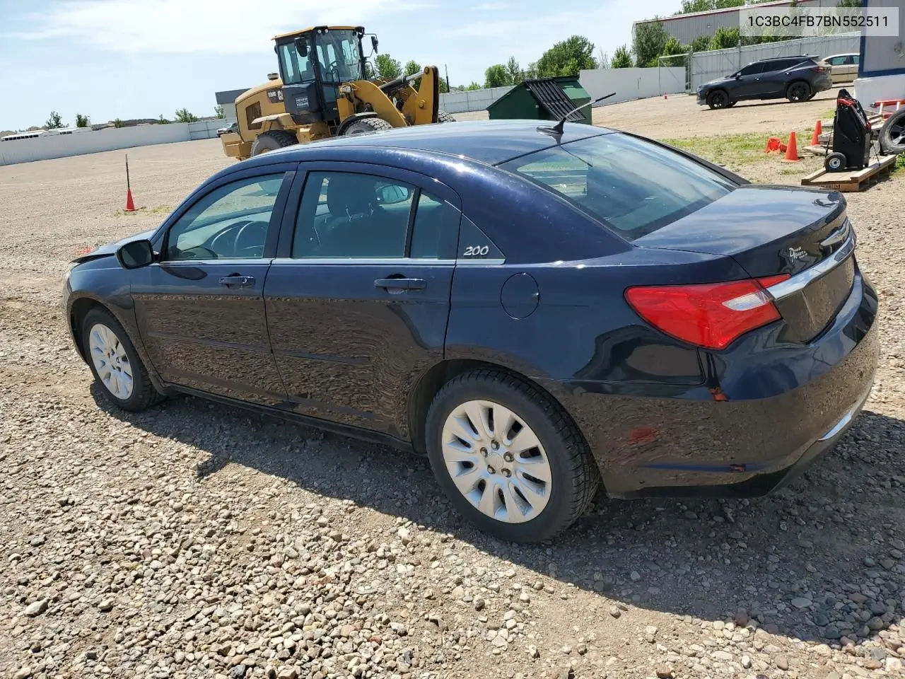 2011 Chrysler 200 Lx VIN: 1C3BC4FB7BN552511 Lot: 62739705