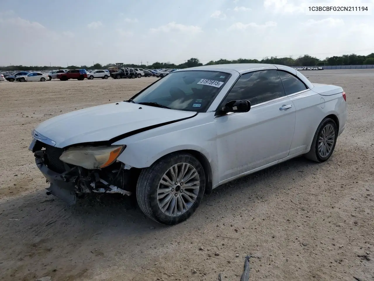2012 Chrysler 200 Limited VIN: 1C3BCBFG2CN211194 Lot: 51975915