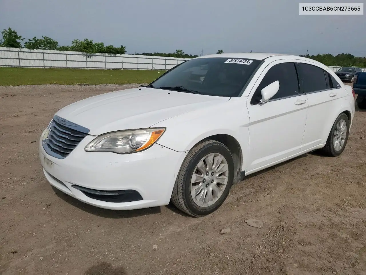 2012 Chrysler 200 Lx VIN: 1C3CCBAB6CN273665 Lot: 56874425