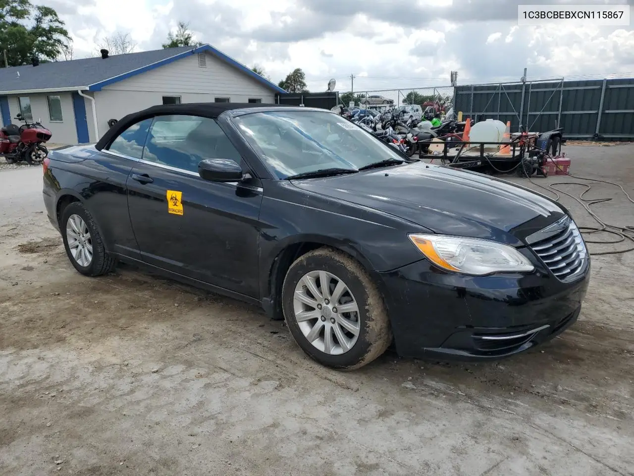2012 Chrysler 200 Touring VIN: 1C3BCBEBXCN115867 Lot: 56964135