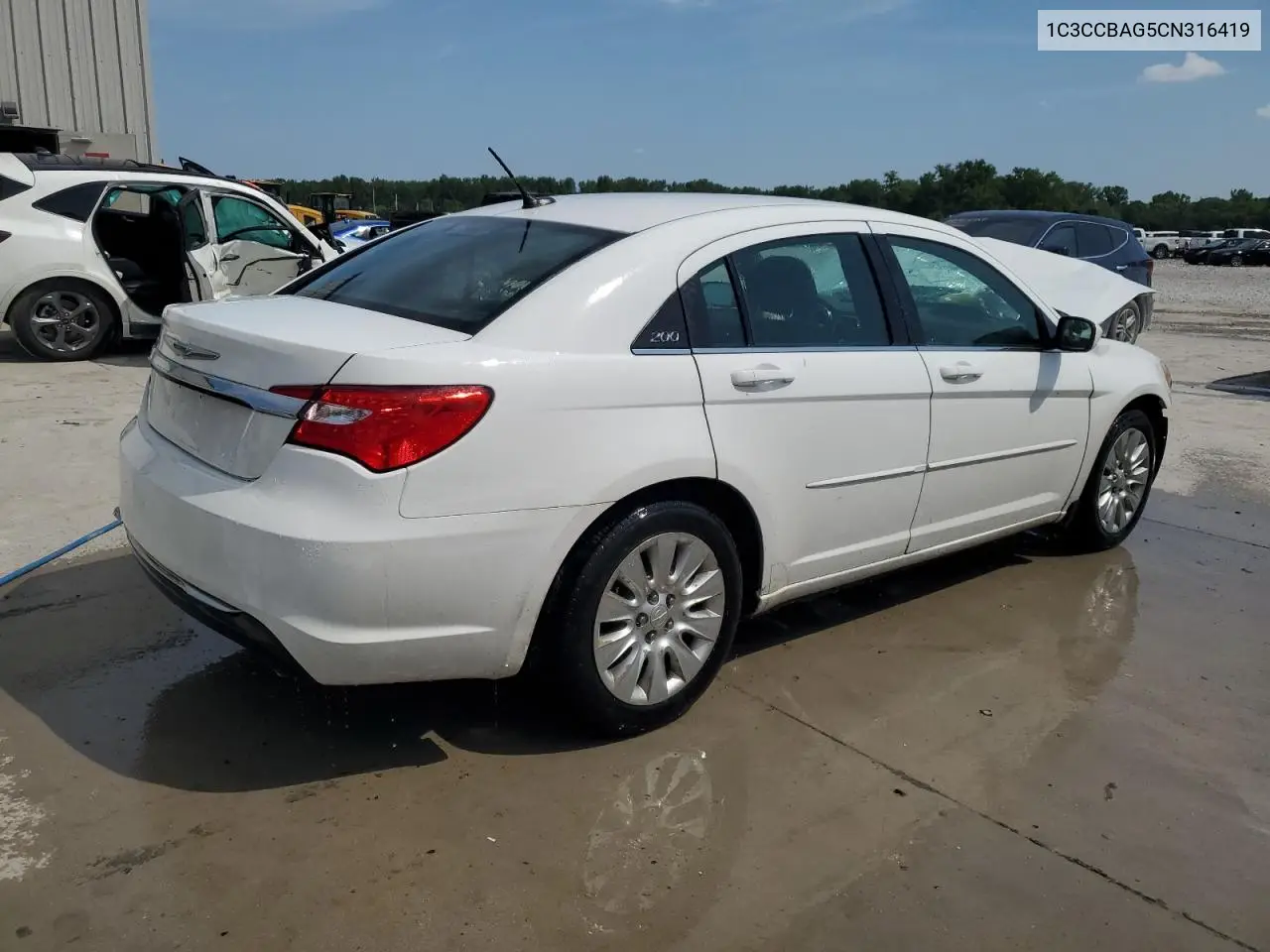 2012 Chrysler 200 Lx VIN: 1C3CCBAG5CN316419 Lot: 62341265